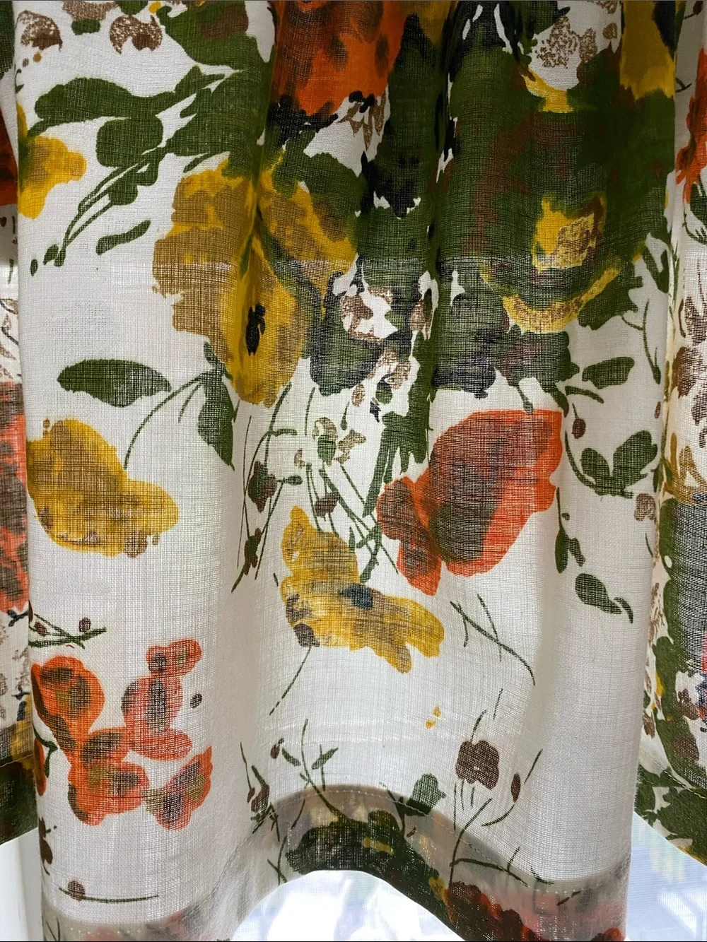 Vintage Handmade Floral Valance